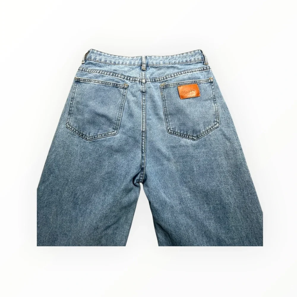 SHEIN Jeans Womens L Light Blue Wide Leg‎ High Waisted Flared Denim Pants - Picture 10 of 12